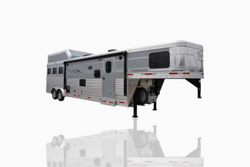 2024 smc laramie 5 horse side load gooseneck trailer with 13' living quarters