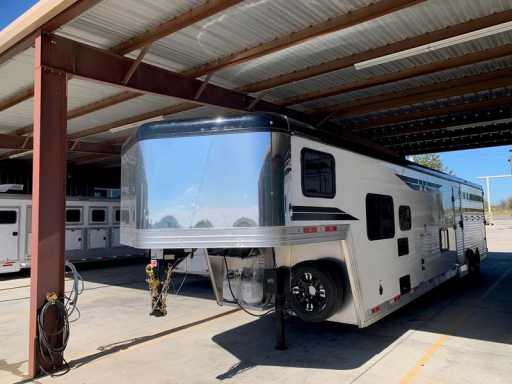 2024 Bison 15' livestock gooseneck trailer with 9' living quarters