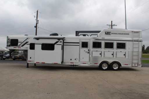 2023 smc 4 horse gooseneck trailer with 14' living quarters