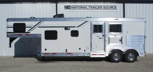 2024 smc 2 horse gooseneck trailer with 9' living quarters