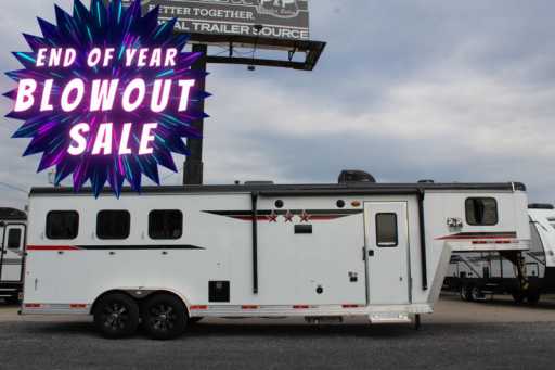 2022 Bison 3 horse trailer with 10' living quarters