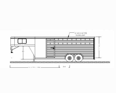 2024 Cimarron 20' livestock gooseneck trailer