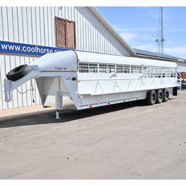 2023 Reyes 6'8"x32' stock trailer, triple axle, 3-7k axles