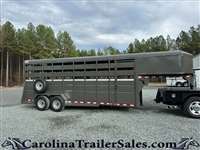 2024 Valley 20' stock gooseneck trailer, 7'6" tall, mats