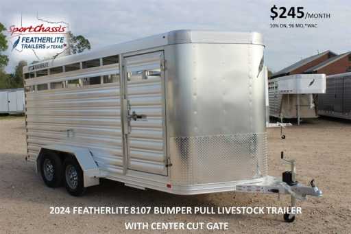 2024 Featherlite 8107 bp 16'' livestock