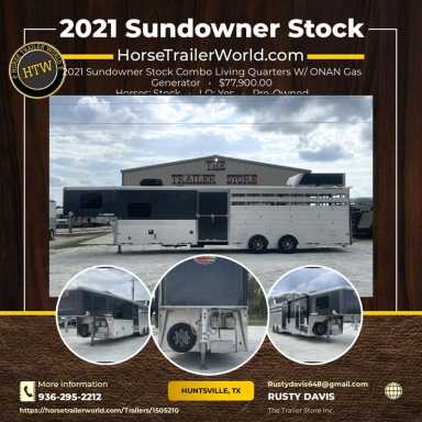 2021 Sundowner stock combo lq with onan gas generator