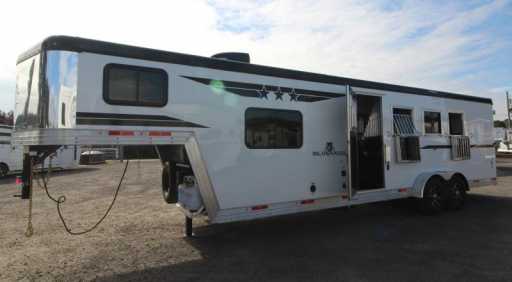 2024 Bison reduced price $2,750 2024 bison silverado 7408 - 8ft sw living quarters - 4 horse aluminum trailer