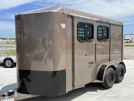 2024 Delta Manufacturing 2 horse stock trailer 14' x 6' x 7'