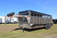 2023 Coose 6'8x20'x6'6 rubber floor stock trailer