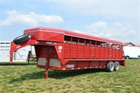 2020 Coose 6'8x24'x6'6 metal top rubber floor stock trailer