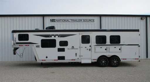 2024 Bison 3 horse gooseneck trailer with 9' living quarters