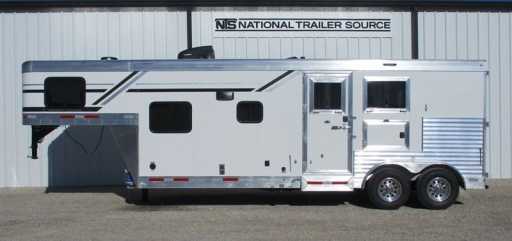 2024 smc patriot 2 horse gooseneck trailer with 9' living q