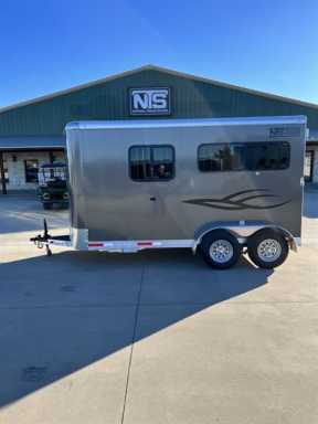 2024 Shadow 2 horse straight load bumper pull trailer