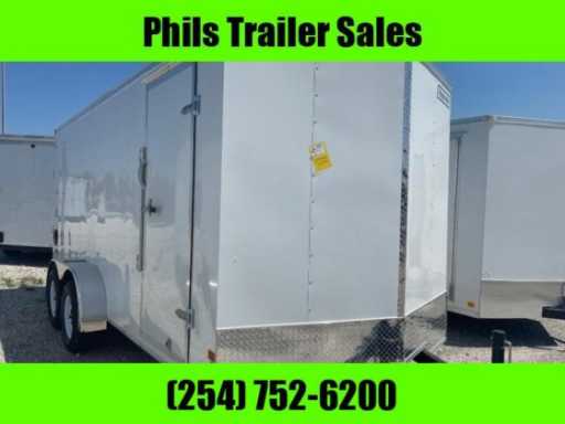 2024 Haulmark new 7x16 v-nose enclosed trailer cargo trailer utility