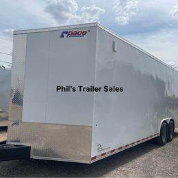 2023 Pace American 24' + v nose enclosed trailer 12 k torsion axle rating pace trailers heavy duty
