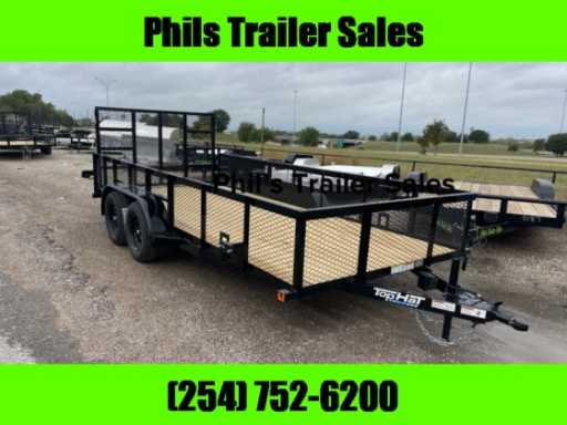 2023 Top Hat 83x16 24" expanded metal sides top hat trailers utility trailer
