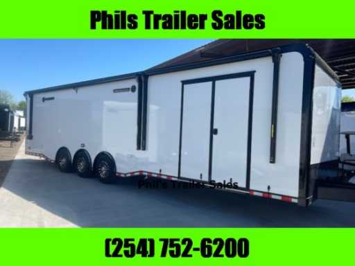 2024 Haulmark new 85x34 edge car enclosed race trailer electric awning hauler trailer cargo trailers