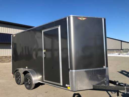 2023 AMP 7'x16' 7k flat top v-nose enclosed cargo trailer