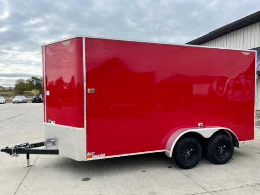 2024 AMP 7'x14' 7k flat top v-nose enclosed cargo trailer