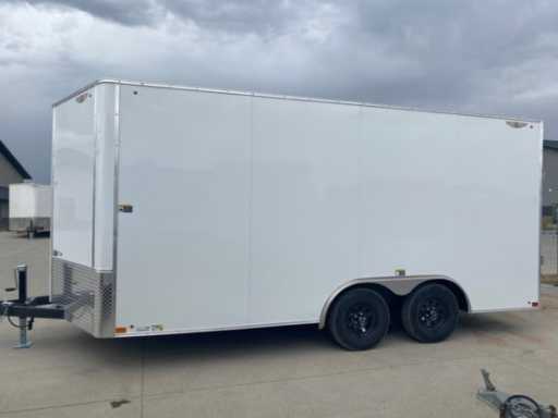 2024 AMP 8.5'x16' 7k flat top v-nose enclosed cargo trailer