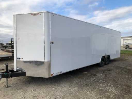 2024 AMP 8.5'x28' 10k flat top v-nose enclosed car hauler trailer