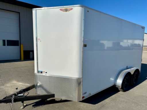 2024 AMP 7'x14' 7k flat top v-nose enclosed cargo trailer