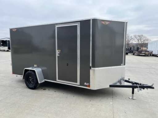 2024 AMP 6'x12' 3k flat top v-nose enclosed cargo trailer