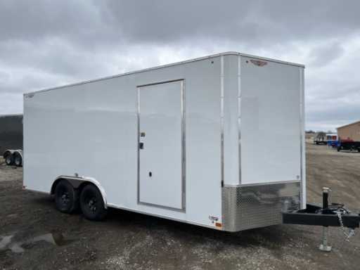 2024 AMP 8.5'x18' 10k flat top v-nose enclosed cargo trailer
