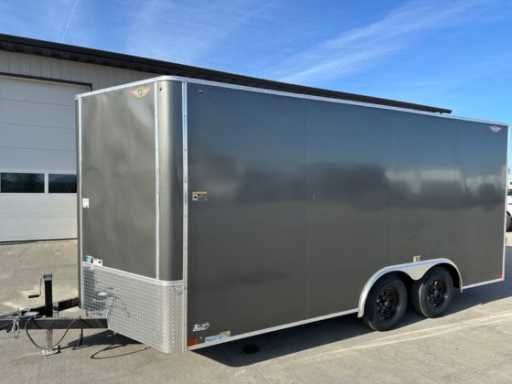 2024 AMP 8'x14' 7k flat top v-nose enclosed cargo trailer