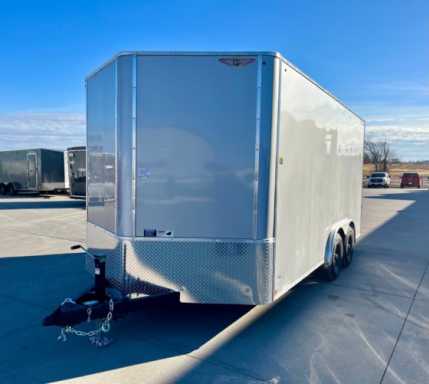 2024 AMP 8.5'x16' 10k flat top v-nose enclosed cargo trailer