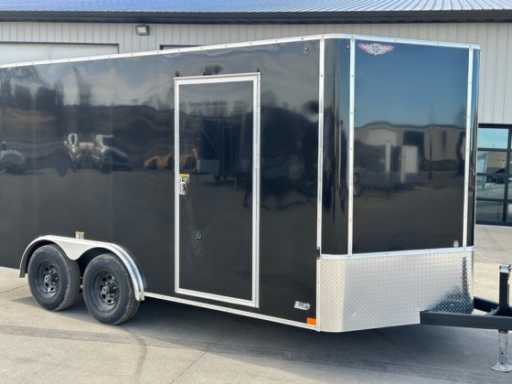 2024 AMP 7'x16' 10k flat top v-nose enclosed cargo trailer