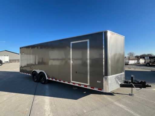 2024 AMP 8.5'x24' 14k flat top v-nose enclosed car hauler trailer