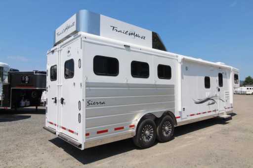 2023 Trails West sierra 11x15 living quarters 8ft w - w/ slide out - 3 horse trailer